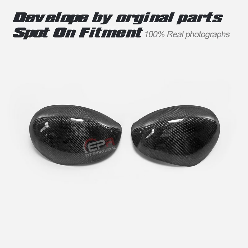 Car Accessories For Audi TT MK1 1998-2006 (Type 8N) Carbon Fiber Mirror Cover Stick On Type Glossy Finish Side Mirror Kit Trim