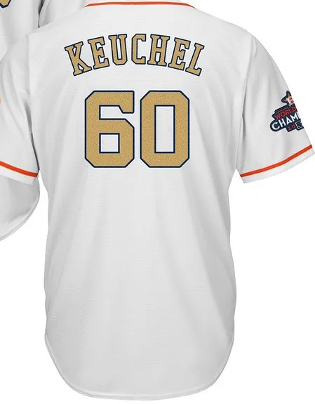 For men А+++ качество для мужчин золото Хьюстон 34 Ryan 41 Peacock 43 Lance McCullers 50 Charlie Morton 60 Keuchel Джерси - Цвет: For men