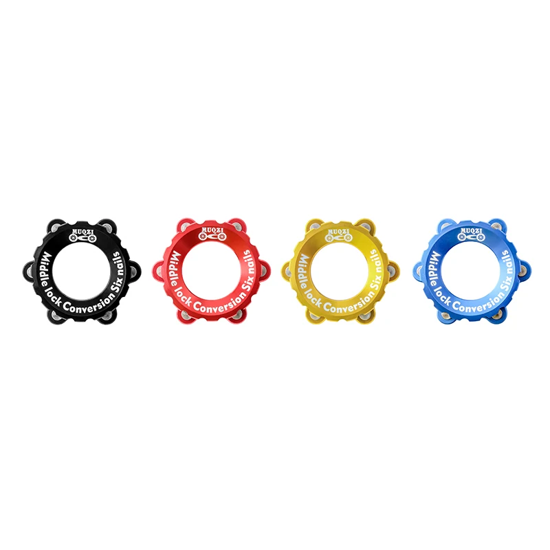 MUQZI Centerlock To 6-Hole Adapter Bicycle Disc Brake Center Lock Conversion 6 Bolt Rotors Bike Hub Adapter