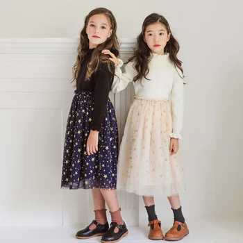 

2019 autumn and winter new girls high collar sweaters baby girls thickened knitted sweaters kids simple basic sweaters, #8107