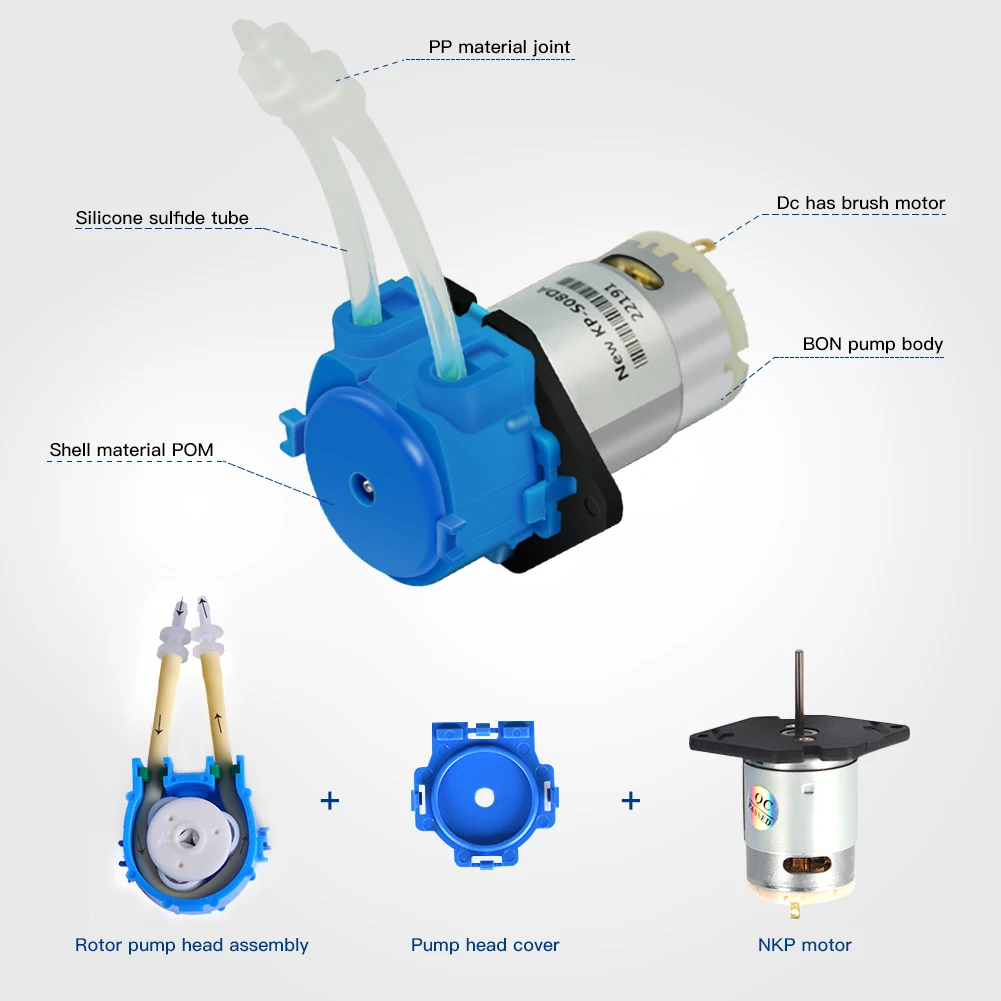 Peristaltic Pump DC 24v DIY Household Mini Silent Self-priming For Lab Analytical |