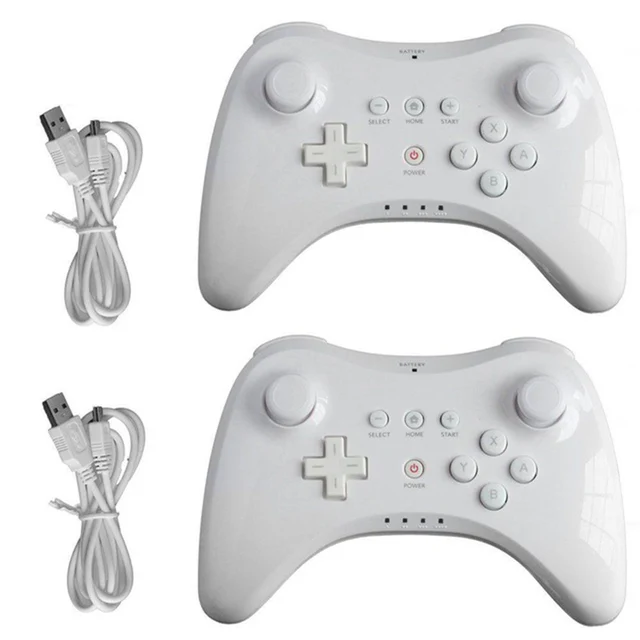 2pcs Wireless Gamepad For Wii U Pro Controller With Usb Charging Cable For Wii U Joystick Joypad Gamepads Aliexpress