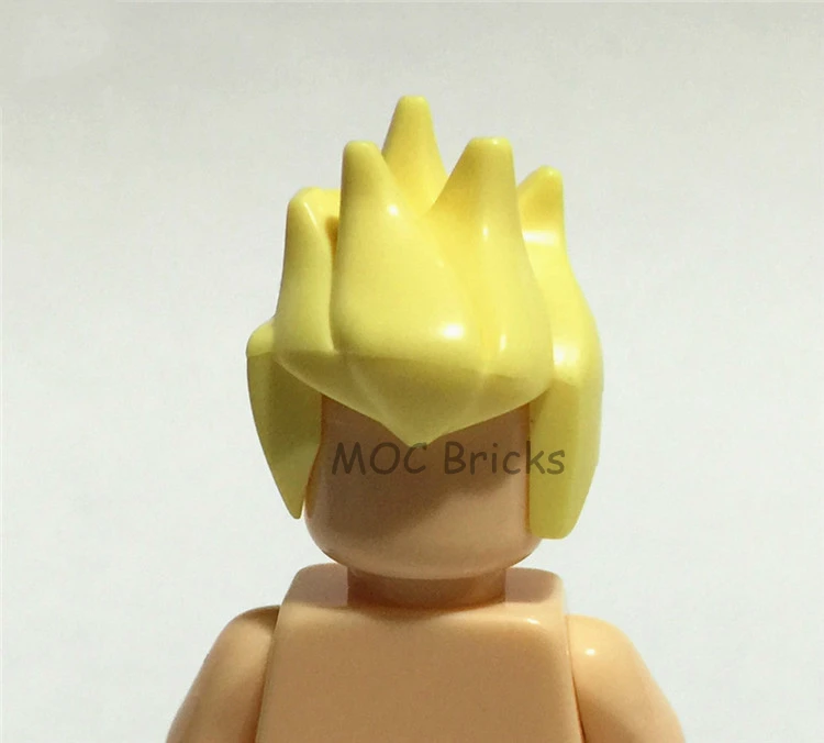 1008B 10 шт./лот кубики Moc DIY фигурки части мужские волосы Мини Аксессуары для кукол развивающие строительные блоки игрушки для детей рождественские подарки - Цвет: 1008B