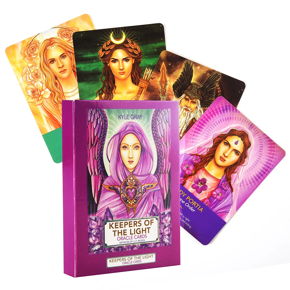 

Keepers of the Light Oracle Cards Tarot Cards Guidance Divination Fate Board Game Deck E-Guidebook Party Toys Collection