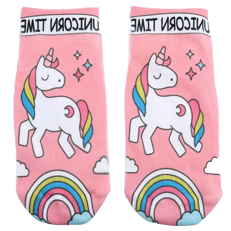 Новинка года; яркие мягкие хлопковые носки с единорогом и единорогом; забавные носки для малышей; сезон весна-лето; милые детские носки с 3D принтом
