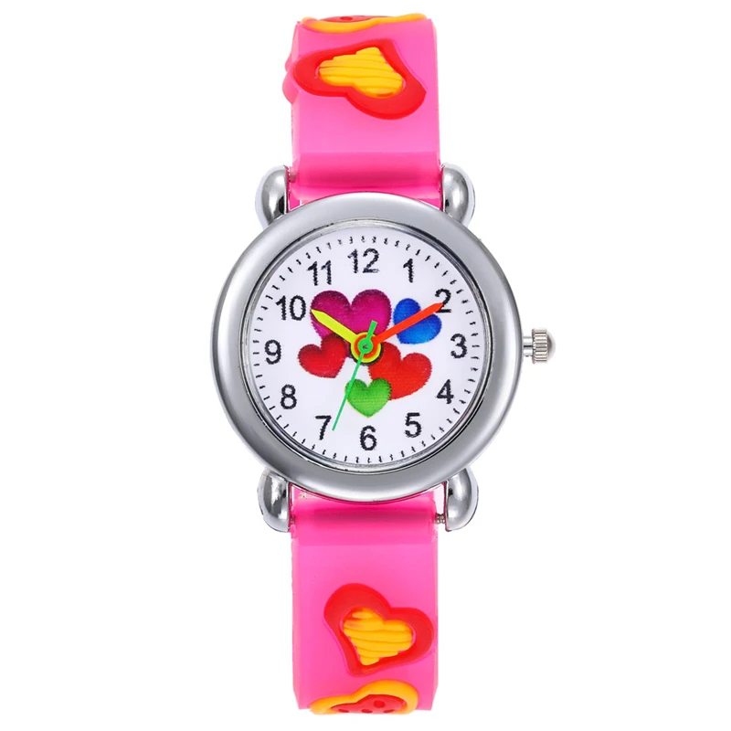 Модные детские часы с сердечком и силиконовым дизайном, детские спортивные наручные часы для мальчиков и девочек, кварцевые часы, детские часы, подарок на год
