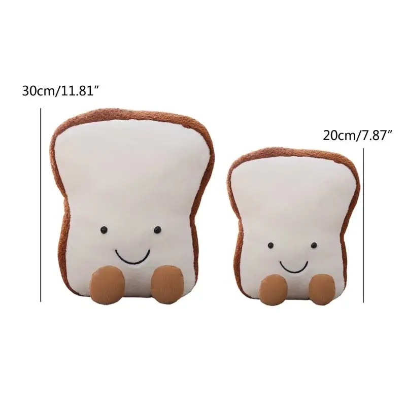 

Creative Cartoon Bread Toast Pillow Fun Food Plush Toy Doll Children Gift P31B