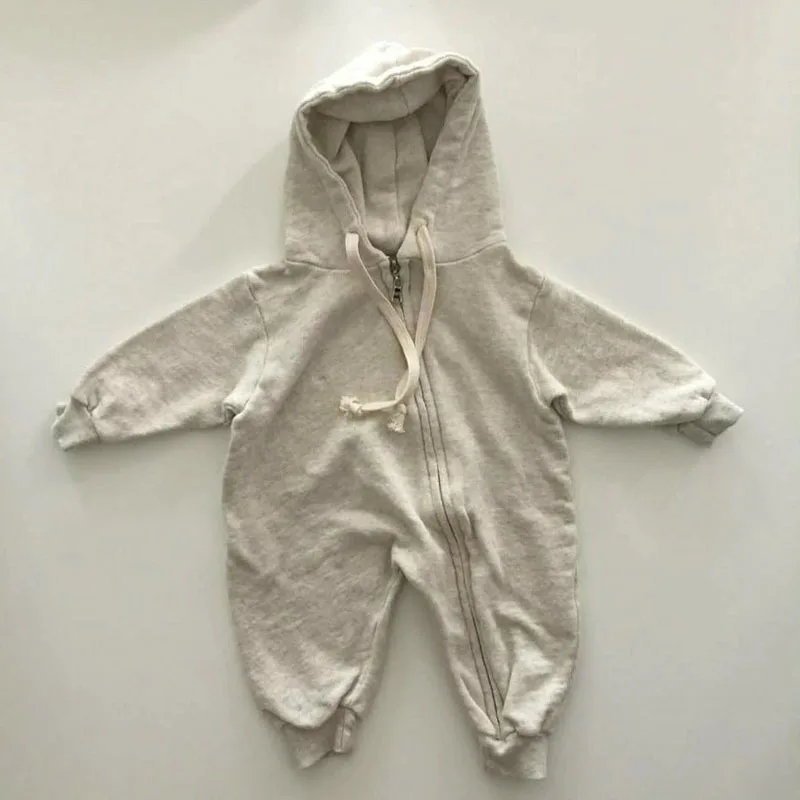 Zíper com Capuz Primavera Outono Roupas Recém-nascidos Meninos Casual Manga Longa Algodão Macacão 2022 Bonito Novo Infantil Meninas 11 longa algodão macacão 2021 bonito novo infantil meninas zíper com capuz