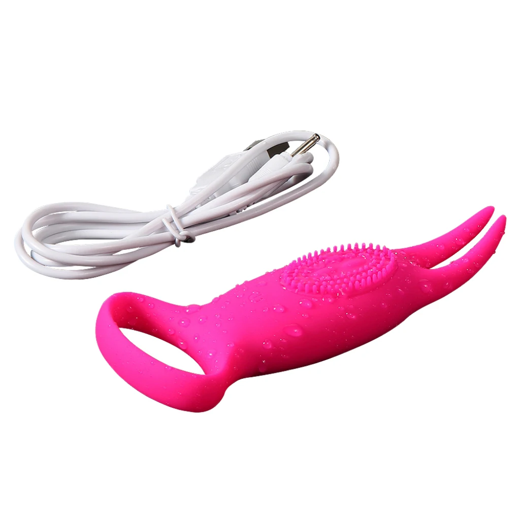 Waterproof Silicone Male Peni s Vibrating Ring Sleeve with Rabbit Ears Delay Ejaculation Vibrator Massager for Couples 