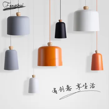 

Modern Simple LED Pendant Lights Personality Creative Solid Wood Aluminum Dining Room Lamp Hanging Deco Clothing Store Luminaria