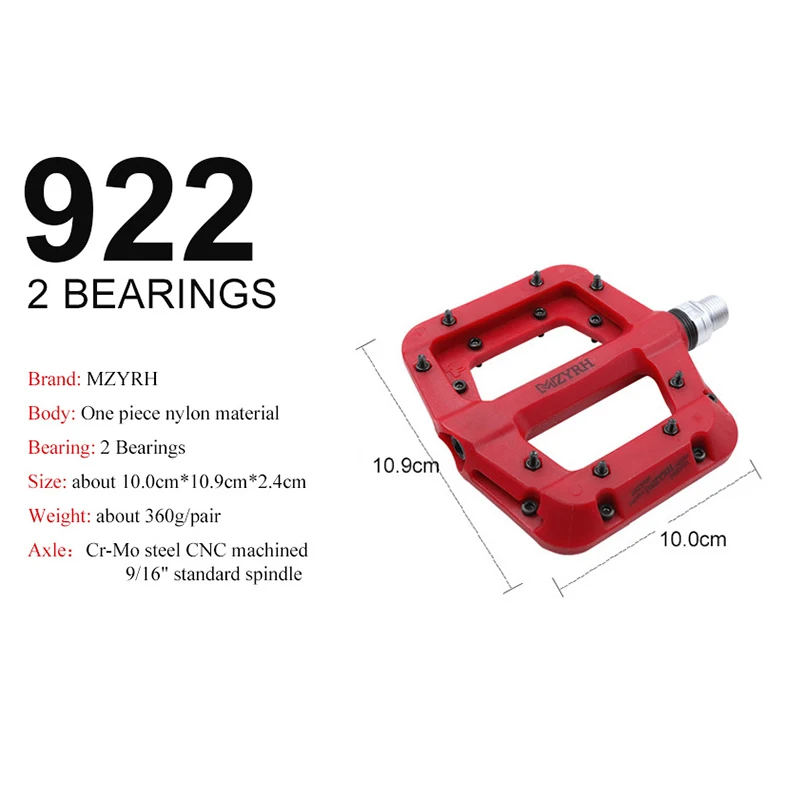 Online MTB Bike Pedal Nylon 3 Lager Verbund 9 16 Mountainbike Pedale Hohe Festigkeit Nicht Slip Fahrrad Pedale Oberfläche für Road BMX MT