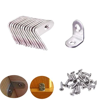 

Pcs Corner Bracket 90 Degree Right Angle 10 Brackets Fastener Stainless Steel L Shaped Corner Braces with Screws Brace