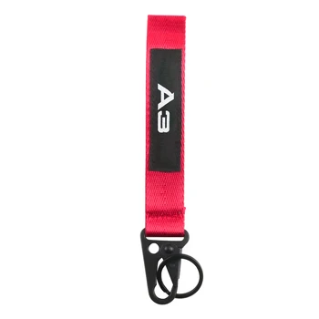 

Car key ring Nylon Webbing Keychain with hawk buckle key ring for Audi A3 A1 A4 A5 A6 A7 A8 Q2 Q3 Q5 Q7 TT car Accessories