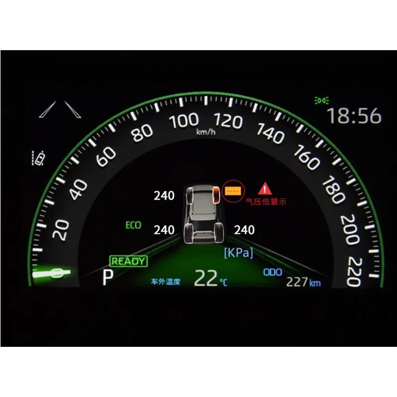 for Toyota Rav4 2019 2020 Xa50 Smart Car TPMS Tyre Pressure Monitoring  System Digital LCD Dash Board Display Auto Security Alarm