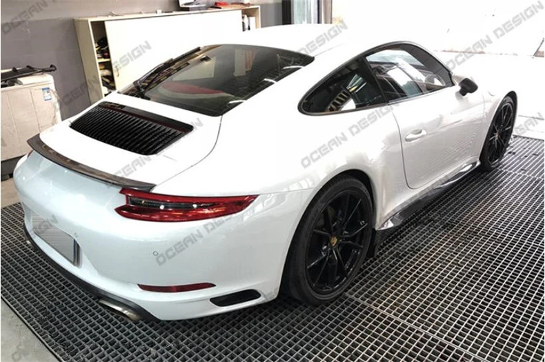 Передняя Задняя сторона юбка спойлер для Porsche 911 Carrera бампер диффузор Спойлеры из углеродного волокна