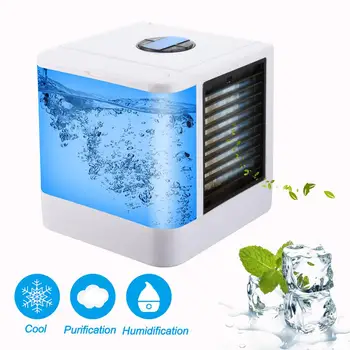 

Mini Air Conditioner Humidifier Purifier USB Portable Air Cooler 7 Colors Light Desktop Air Cooling Cooler Fan For Home Office