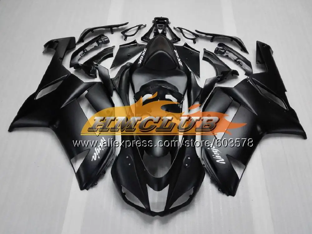 No. 14 Flat black Средства ухода за кожей для KAWASAKI NINJA ZX 6R 6 R 600CC ZX636 2007 2008 32CL. 0 ZX600 ZX-636 ZX-6R 07 08 ZX 636 ZX6R 07 08 обтекатель фабрики "красный - Цвет: No. 14 Flat black