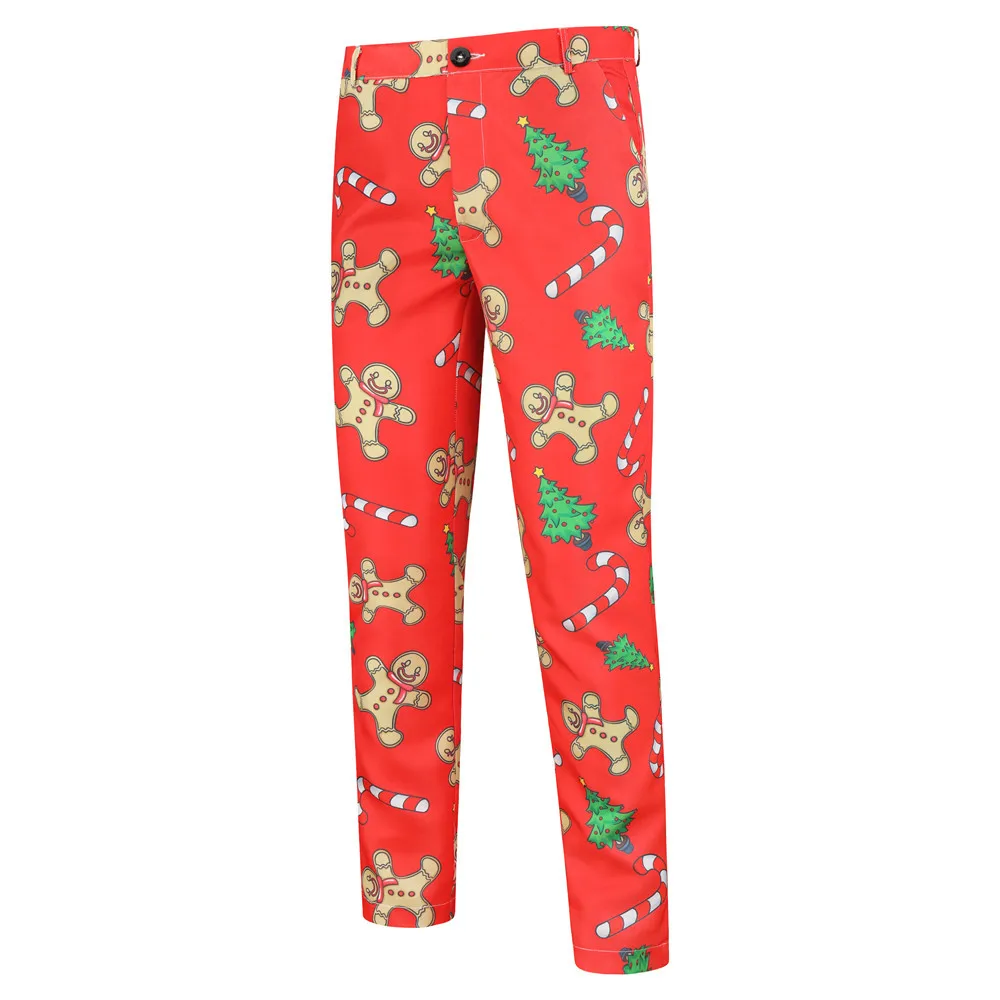

New Style Casual Trousers Christmas Creative 3D Printed MEN'S Trousers Suit Pants Xk26
