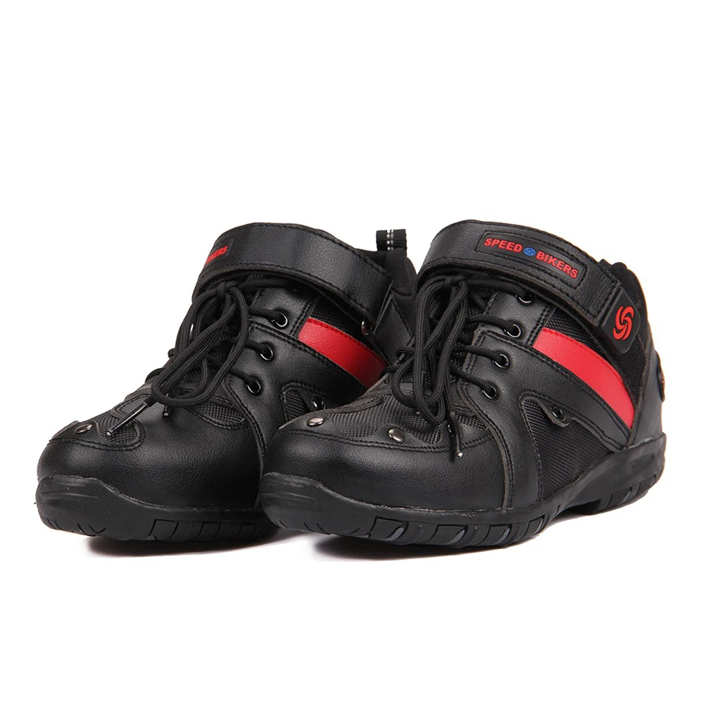 PRO-BIKER Motocross Riding Boots Men Motorcycle Boots Motorbike Dirt Bike Racing Moto Boots Motorcycle Protctor Shoes 3 Colour - Цвет: A006-Black
