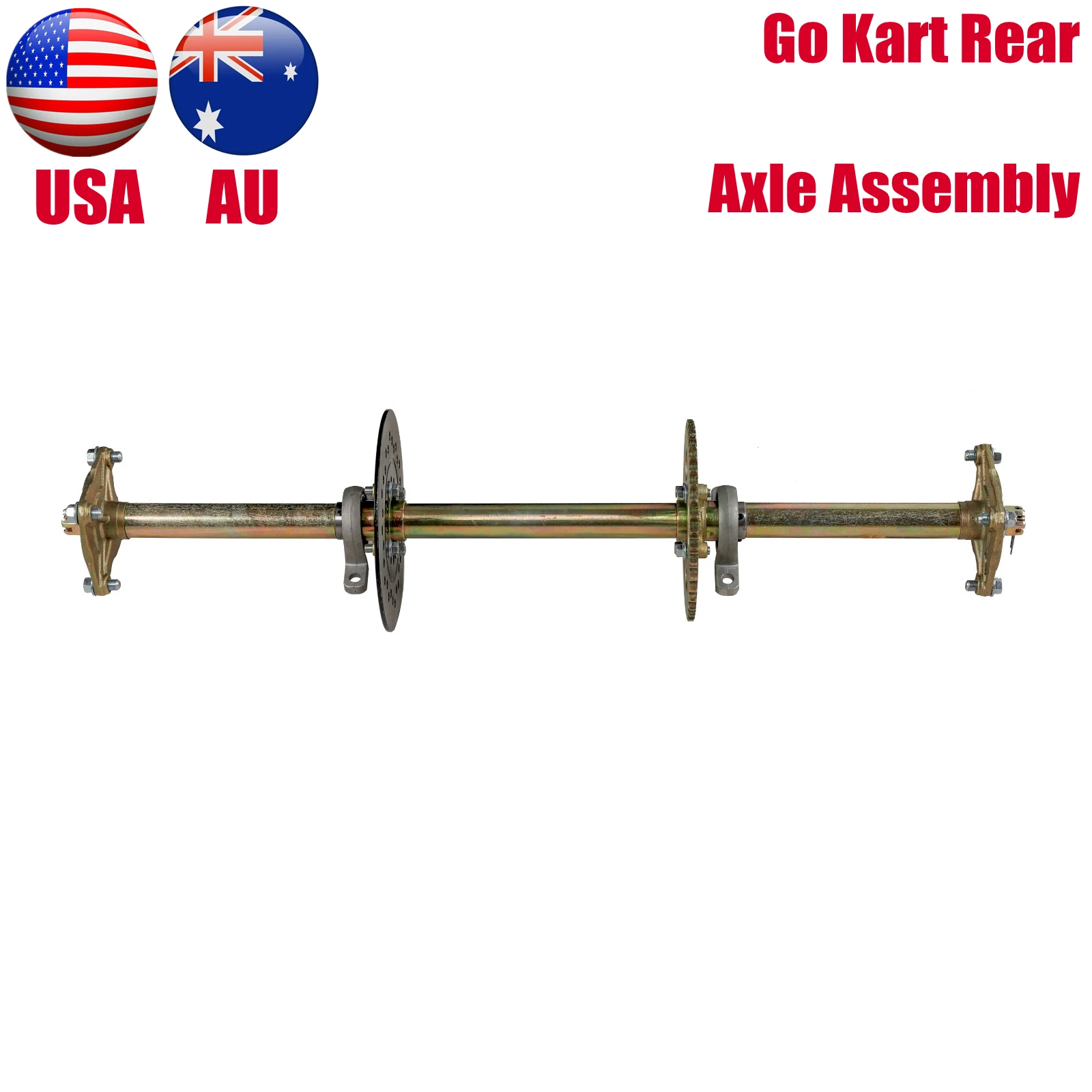 Accesorios de Karting DIY 815mm Go Kart conjunto de eje trasero con 428 piñón de cadena 190mm disco de freno perno Hub para ATV Quad|Partes y accesorios de go-kart| - AliExpress