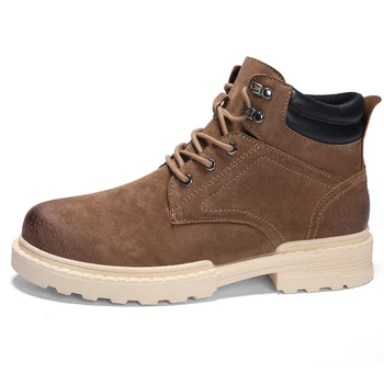 

New Fashion Winter New Casual Mens Boots Classic Mens Warm Lace Up Male Boots Size 44 Martin Shoes Black Non-slip Ankle Boots