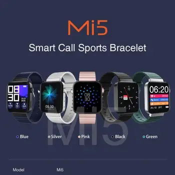 

Newest Mi5 Smart Watch Wristbands Fitness Tracker Health Heart Rate Blood Pressure Bluetooth Sport Bracelet mi5 smartwatch pk m4