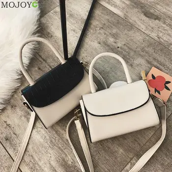 

Fashion Exquisite Shopping Bag Women Hit Color Crossbody Handbag PU Lady Simple Travel Shoulder Top-Handle Bags