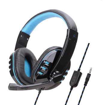 

For PC Universal Home Gaming Headset Cell Phone USB Interface Noise Cancelling Wired With Mic Office Soft Earmuffs Bass Surround