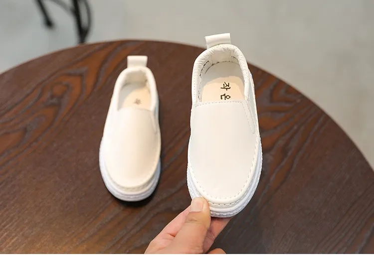 Spring New Children's Peas Shoes Children's Boys and Girls Leather Shoes Lazy Single Shoes