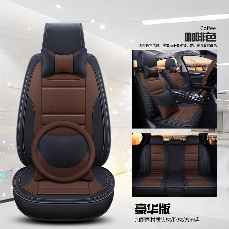 kase hh Full Coverage flax fiber car seat cover auto seats covers for ssangyongactyon korando kyron rexton - Color Name: kase hh