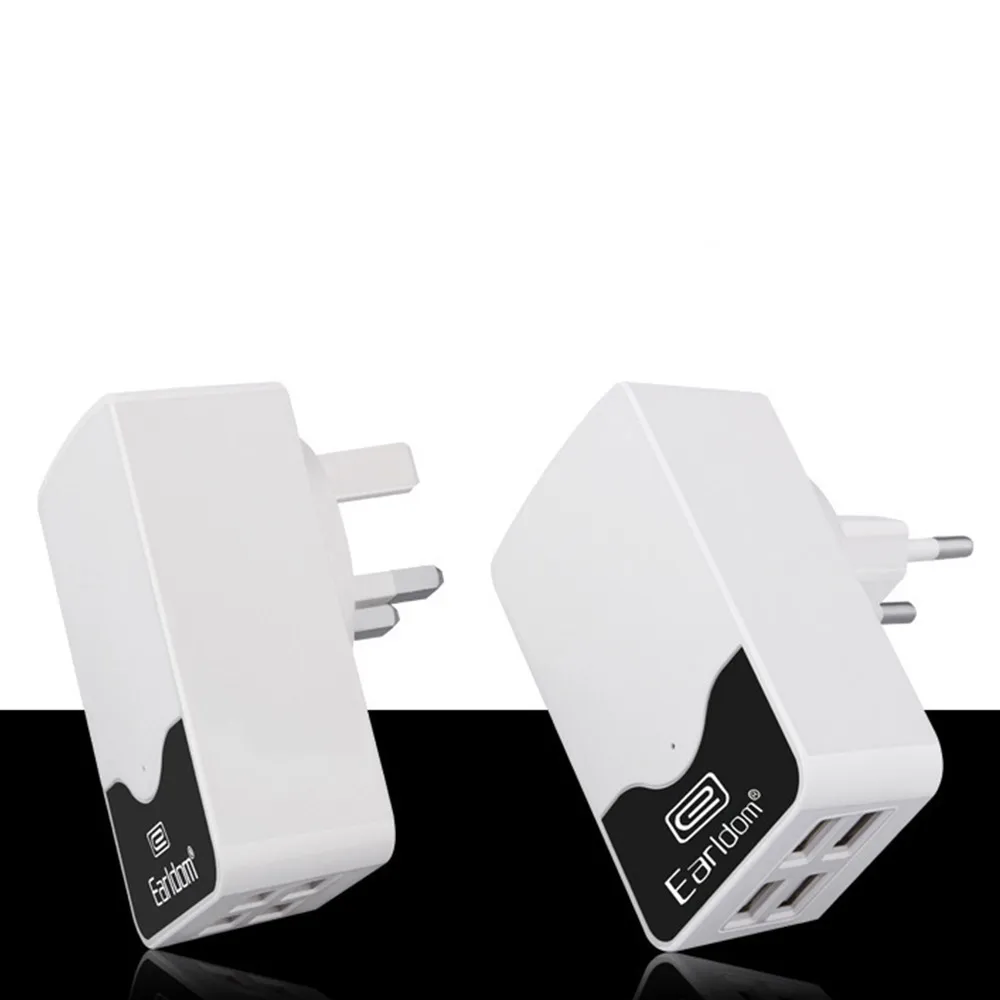 FDBRO EU USB Зарядное устройство адаптер 4-Порты и разъёмы 4.4A(макс.) 22 Вт Светодиодный светильник автоматической идентификации Портативный телефон дорожное настенное зарядное Зарядное устройство для iPhone для samsung