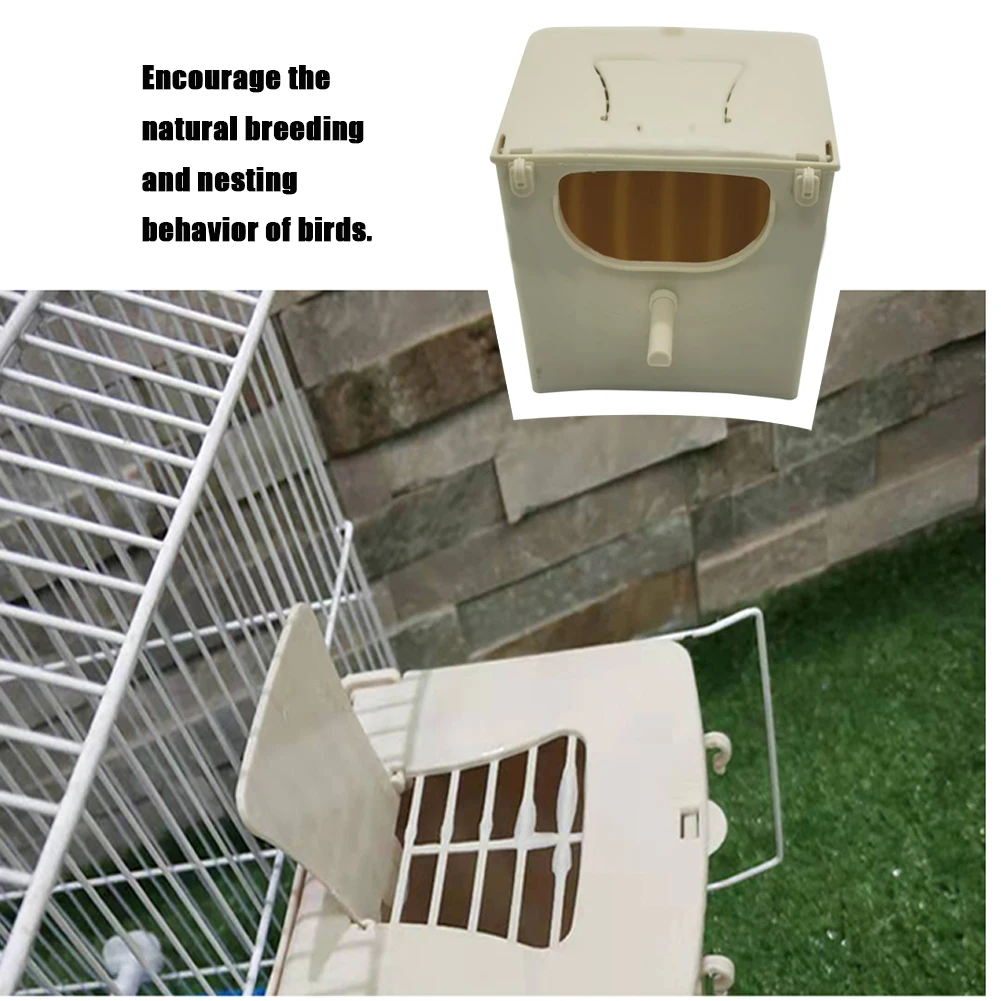 Bird Nest Box Bird Cage Mount Nesting Box Plastic Parakeet House Breeding Mating For Budgie Lovebirds Cockatiel Parrot Cage