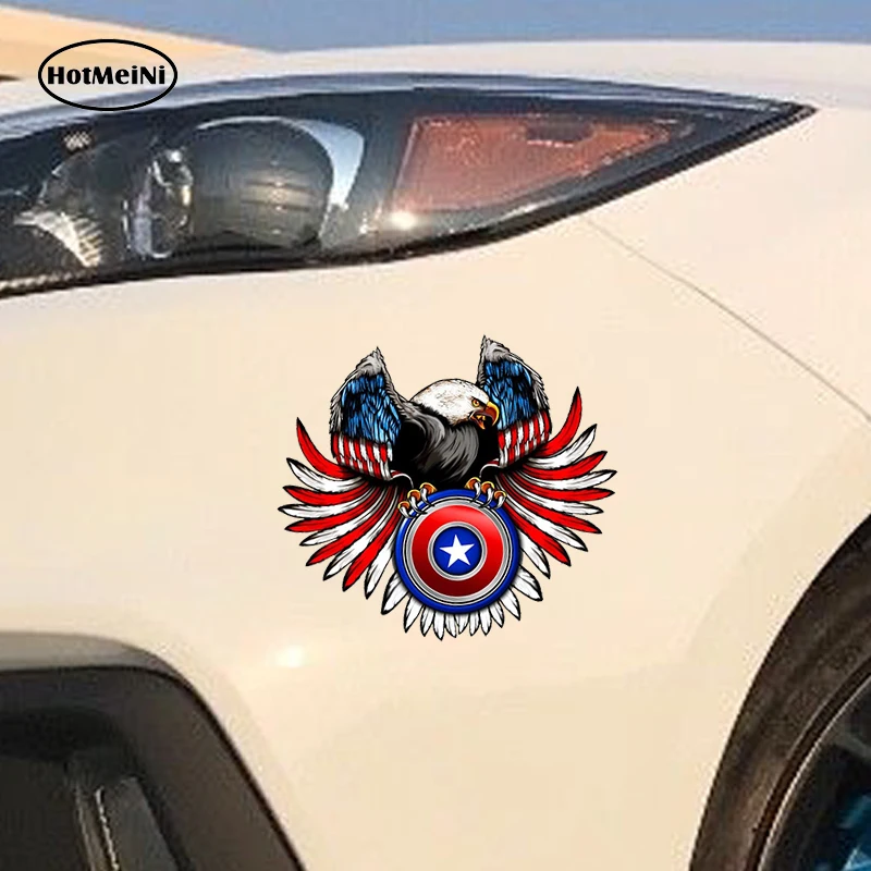HotMeiNi автомобильный Стайлинг стикер американский Орел парящий Флаг США