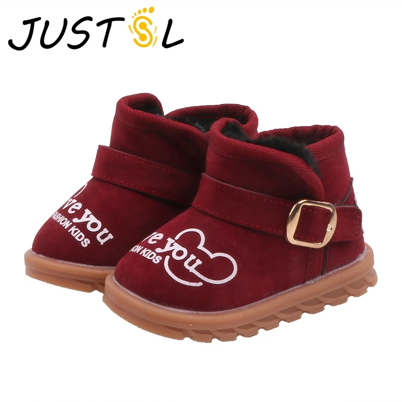 JUSTSL новая зимняя модная обувь для маленьких мальчиков и девочек детские сапоги