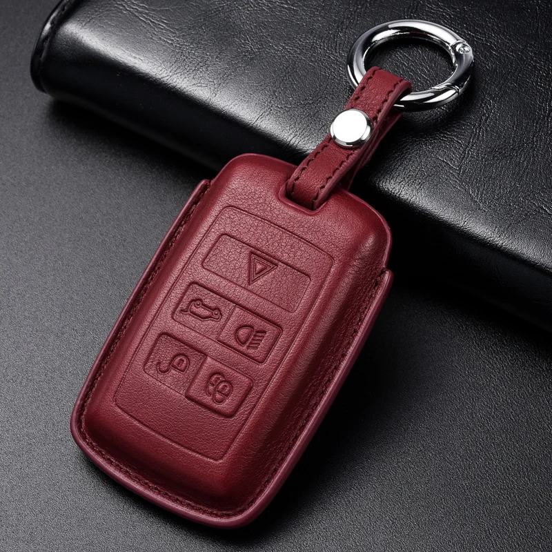 red set 01 Роскошный чехол из натуральной кожи для ключей автомобиля для Land Rover Range Rover Evoque Discovery Sport 5 - Название цвета: red set 01