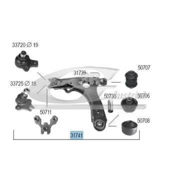 

ARMS SUSPENSION LEFT VW PASSAT 357407151