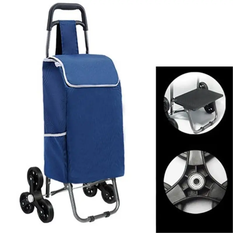 Version S Plegable carito для покупок Roulant кухонный стол Carrello Cucina Mesa Cocina колесница De Courses Avec roulets тележка - Цвет: Version S