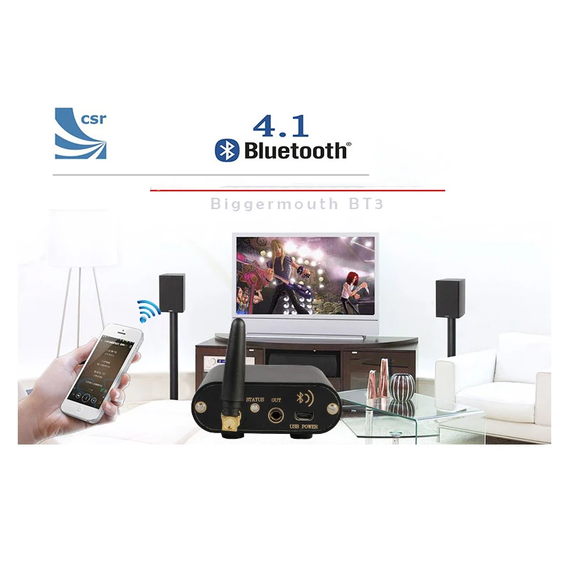 Kaoalnhon DC9~ 12 В BT3 4,1 Bluetooth приемник аудио усилители автомобильный беспроводной конвертер hifi без потерь высокая точность усилитель доска