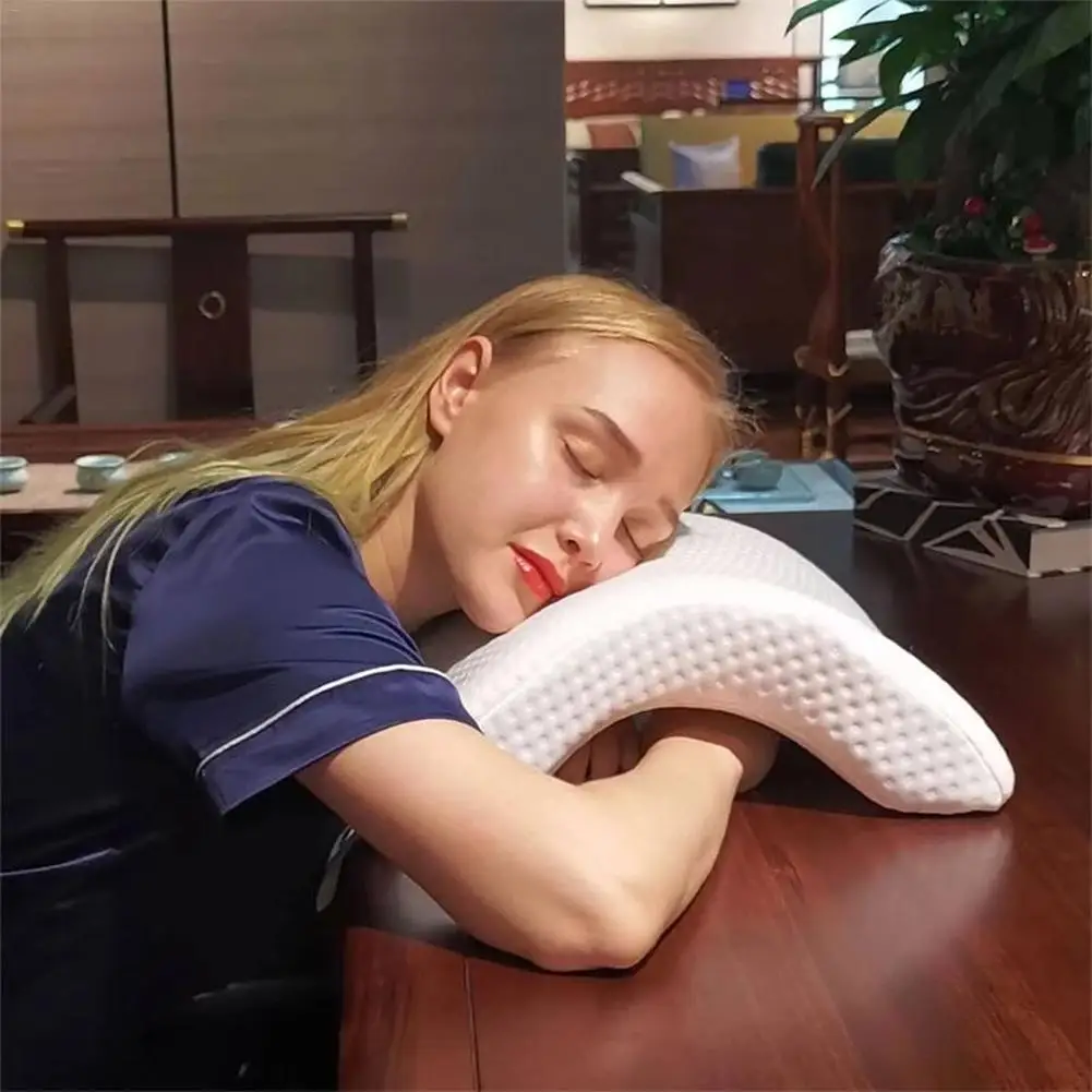 Подушка из пены памяти для сна, не давит, лучшая боковая подушка, Офисная подушка для путешествий, арочная ледяной шелк, пара подушек