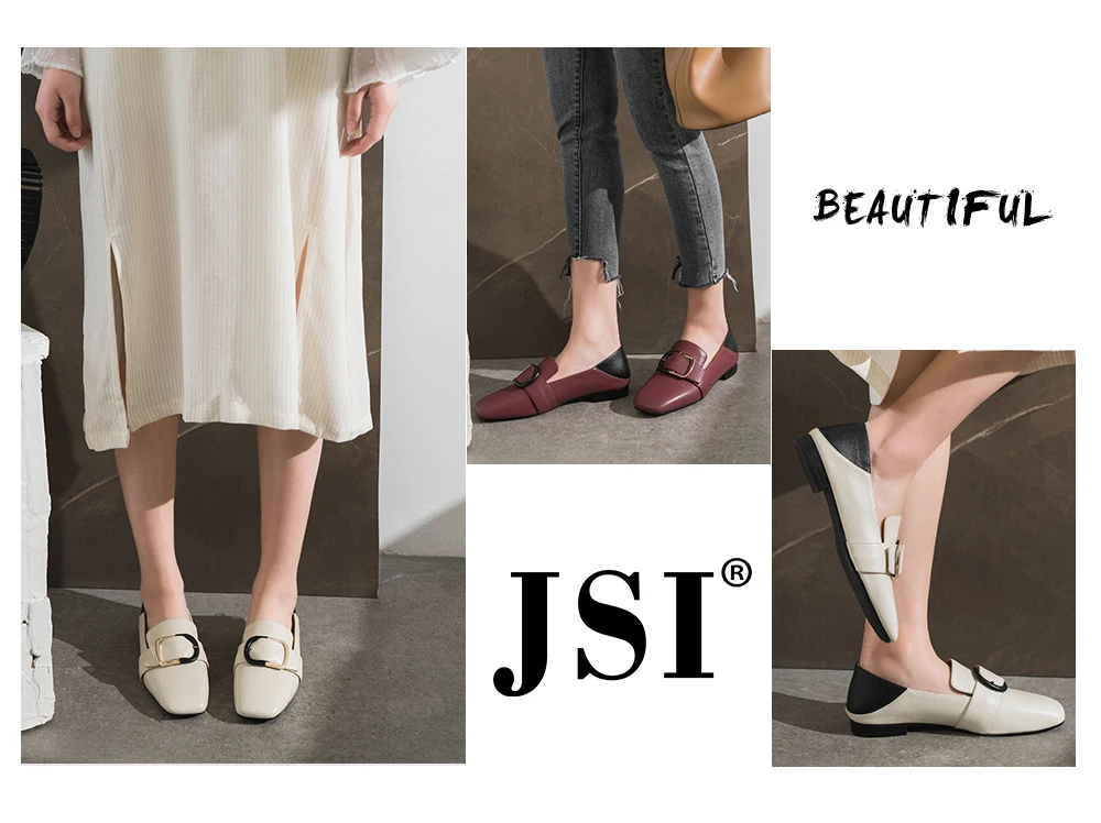 JSI/Женская обувь; женская обувь из натуральной кожи на квадратном каблуке без застежки; туфли-лодочки на низком каблуке; женские туфли-лодочки с пряжкой; jo320