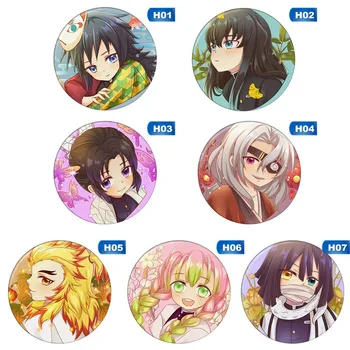 

Anime Demon Slayer: Kimetsu No Yaiba Kamado Tanjirou Bedge Cartoon Collect Backpacks Bags Badges Button Cosplay Brooch Pins