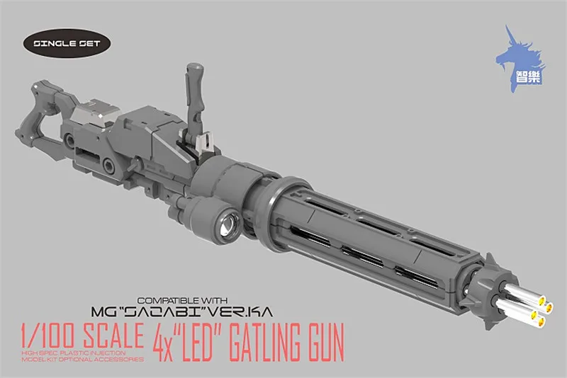 ZL модель светодиодный пулемет Гатлинга расширительный рюкзак для Bandai MG 1/100 MSN-04 Sazabi Gundam DZ001