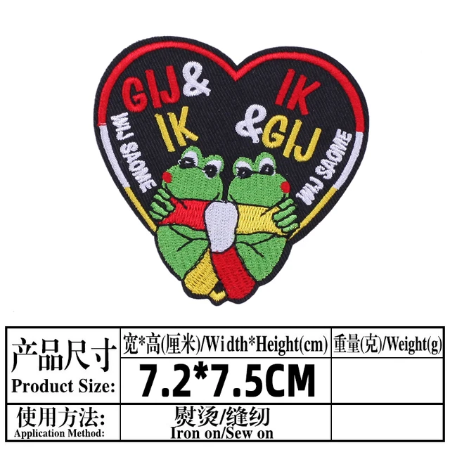 Oeteldonk Embroidered Patches for Clothing Emblem Embroidery Patch on Clothes Frog Carnival for Netherland  Ironing Badge G B3408