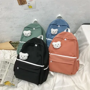

Waterproof Nylon Student Backpack, Kawaii Girls Backpack, Fashion Laptop Backpack, Multi-Pocket Travel Backpacks Large Capacity