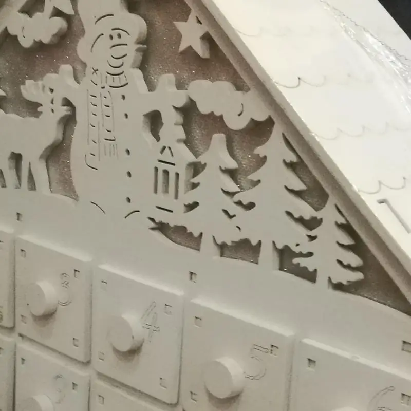 Новогодняя деревянная коробка для хранения с изображением Адвента календаря с 24 ящиками светодиодный светильник с календарем рождественские украшения для дома