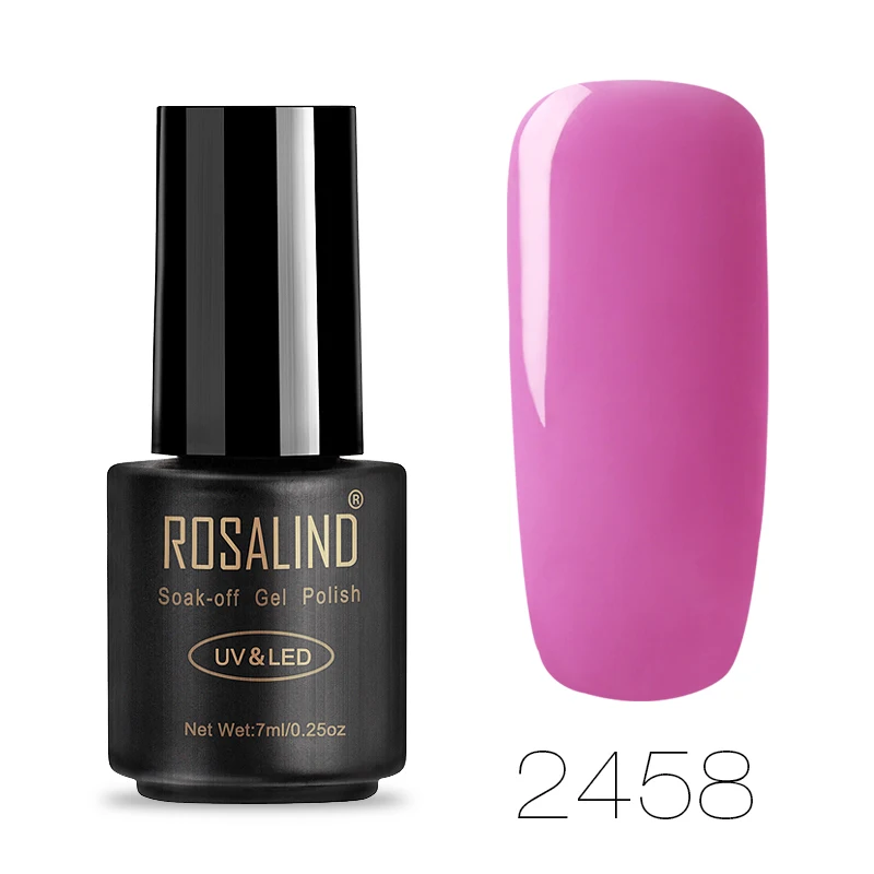 2458 Гель-лак для ногтей ROSALIND УФ-основа под лак гибридные Лаки Vernis Полупостоянный гель лак для маникюра ногтей - Цвет: 2458