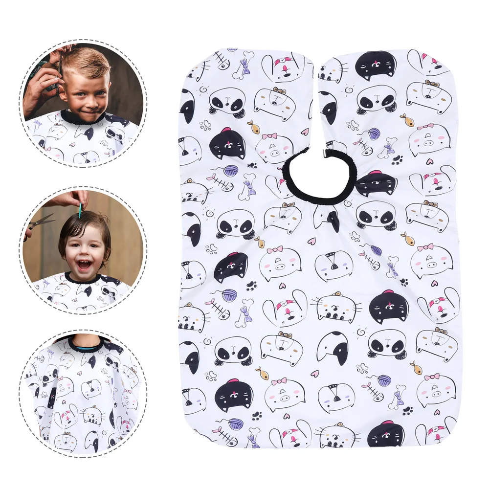 Capa de peluquero para niños, capa de corte de pelo de dibujos animados, delantal para recortes
