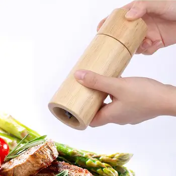 

Spice Milling Tool Manual Wood Vinegar Food Seasoning Grinder Kitchen Oak Pepper And Salt Grinders Pepper Smash Tool