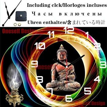 

popular Buddha diy diamond painting cross stitch clock 5d diamond embroidery full set with clock decortion home Christmas gift
