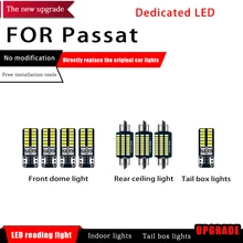 Ensemble de 8 lampes de lecture LED pour intérieur de voiture, pour VW/Volkswagen Passat 12V, Kit d'ampoules pour intérieur de coffre, Canbus 